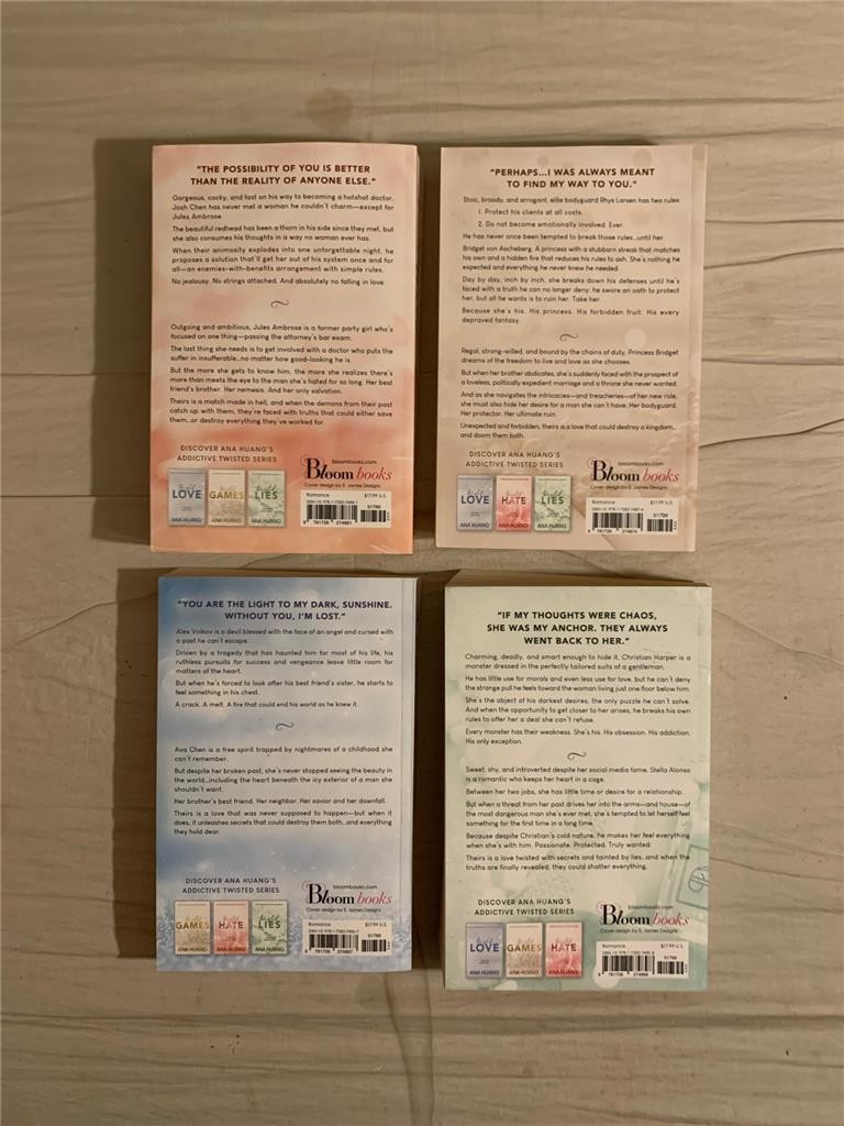 Lot of 4 Twisted Series 1-4 Ana Huang Twisted Love