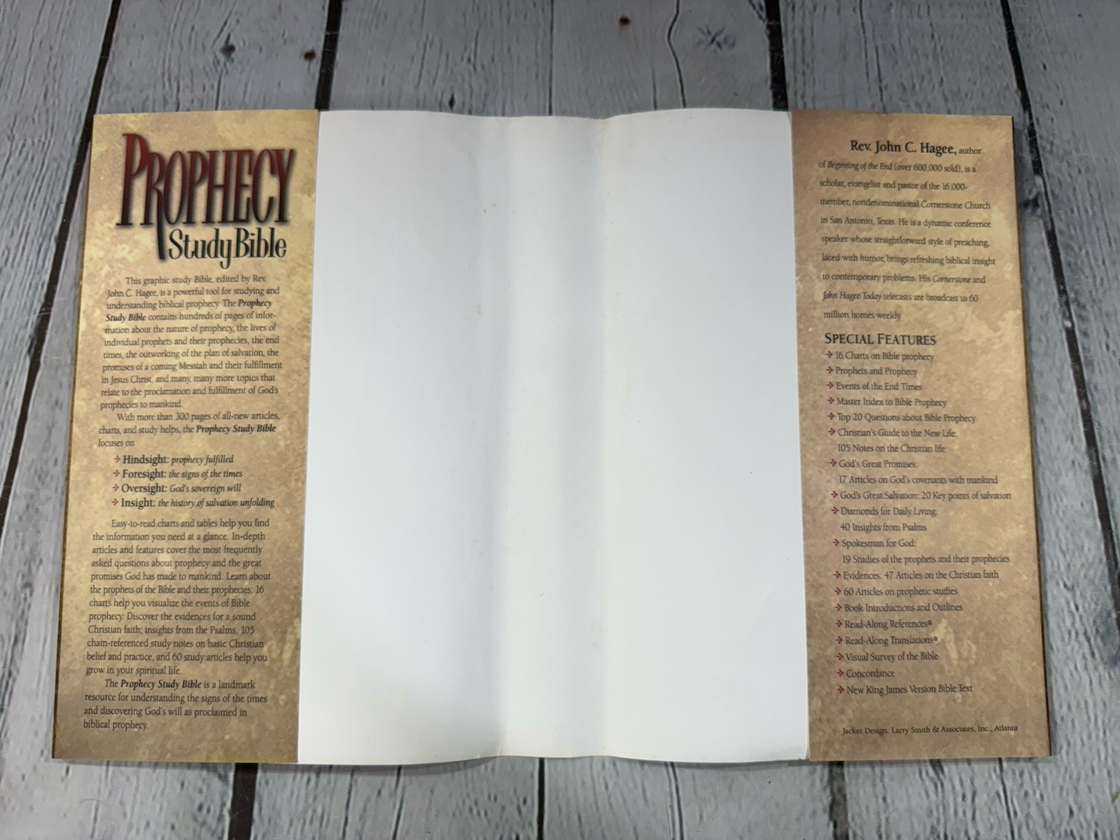 Prophecy Study Bible By John Hagee (New King James Version) Hardcover DJ 1997