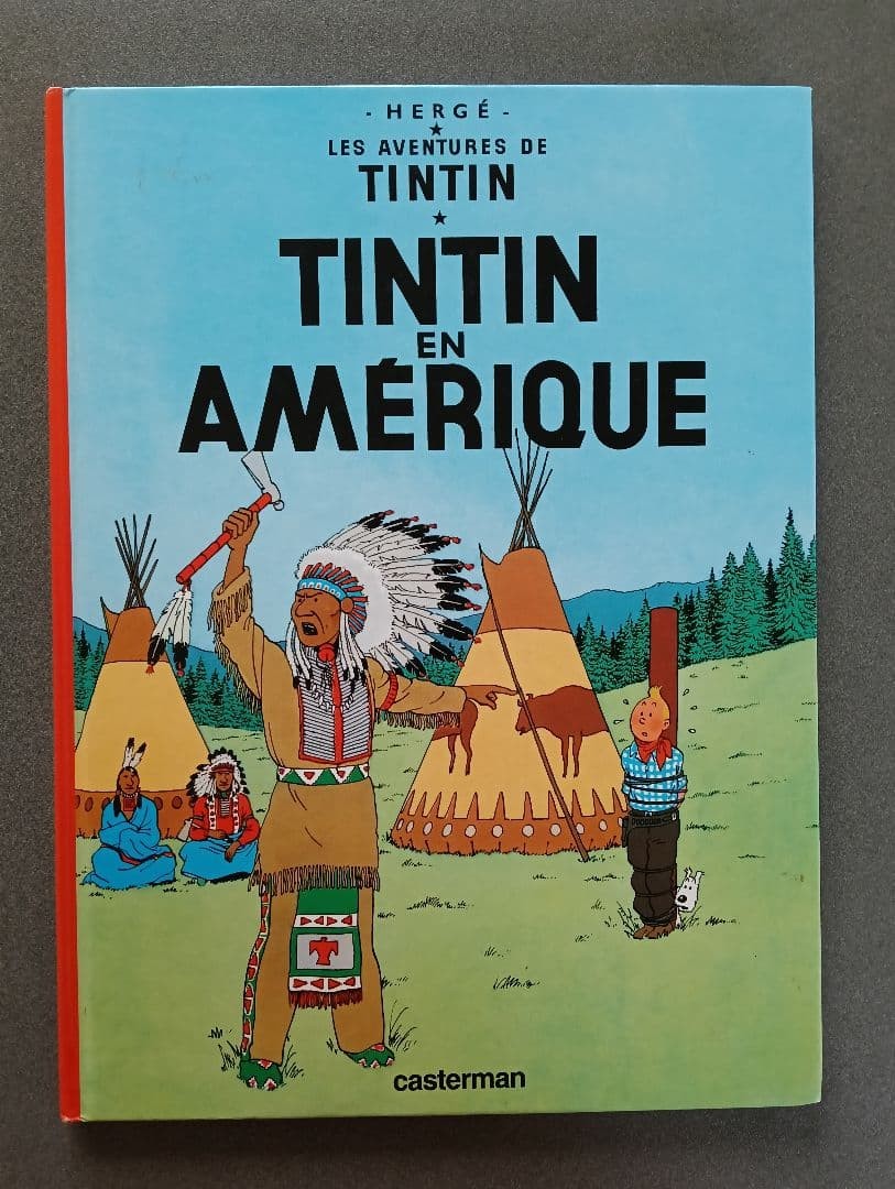 Tintin en Amérique Hergé French Edition 11.9×8.9in Library Copy