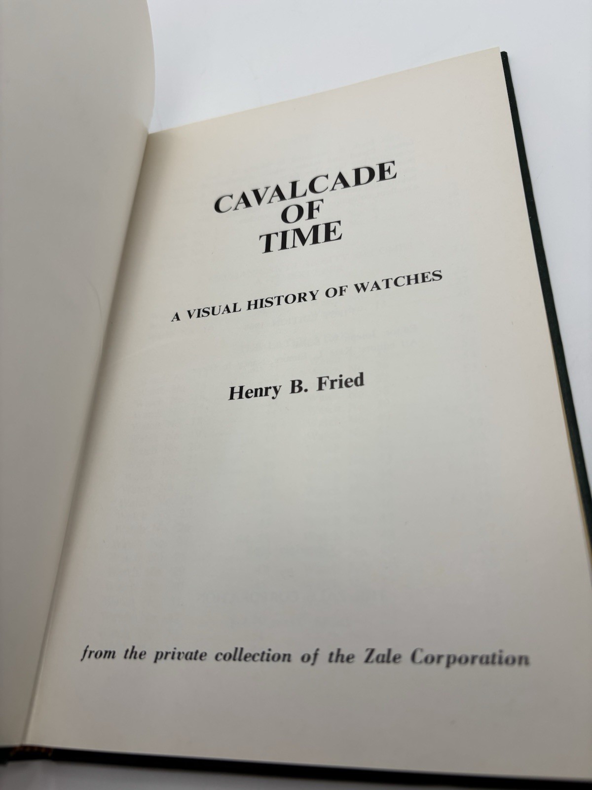 Cavalcade Of Time – A Visual History Of Watches | Fried | 1968 • Hardcover