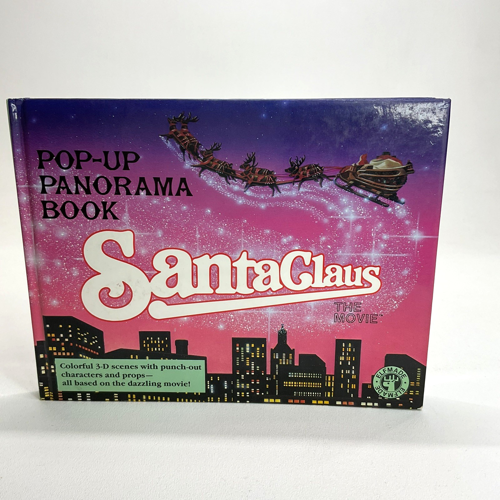 Pop Up Panorama SANTA CLAUS THE MOVIE By Dan Kirk Hardcover Book 3D Scenes 1985