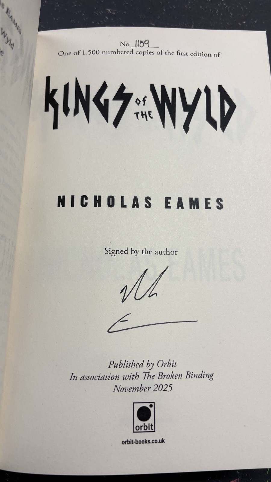 Broken Binding – Kings Of The Wyld, Bloody Rose Nicholas Eames – Tier 1 SIGNED