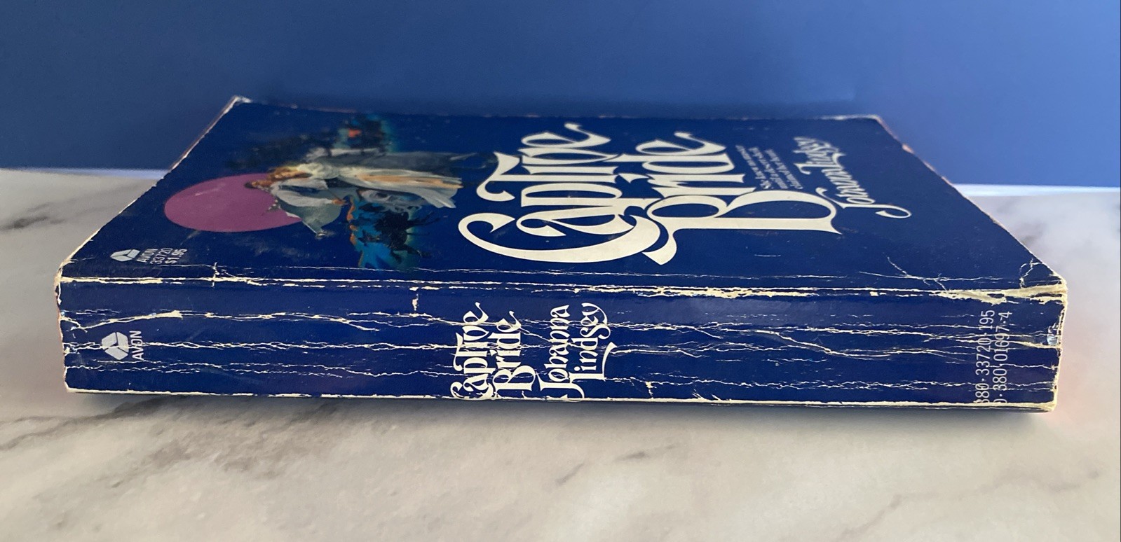 Captive Bride 1977 Johanna Lindsey Vintage Blue Cover First Avon Printing