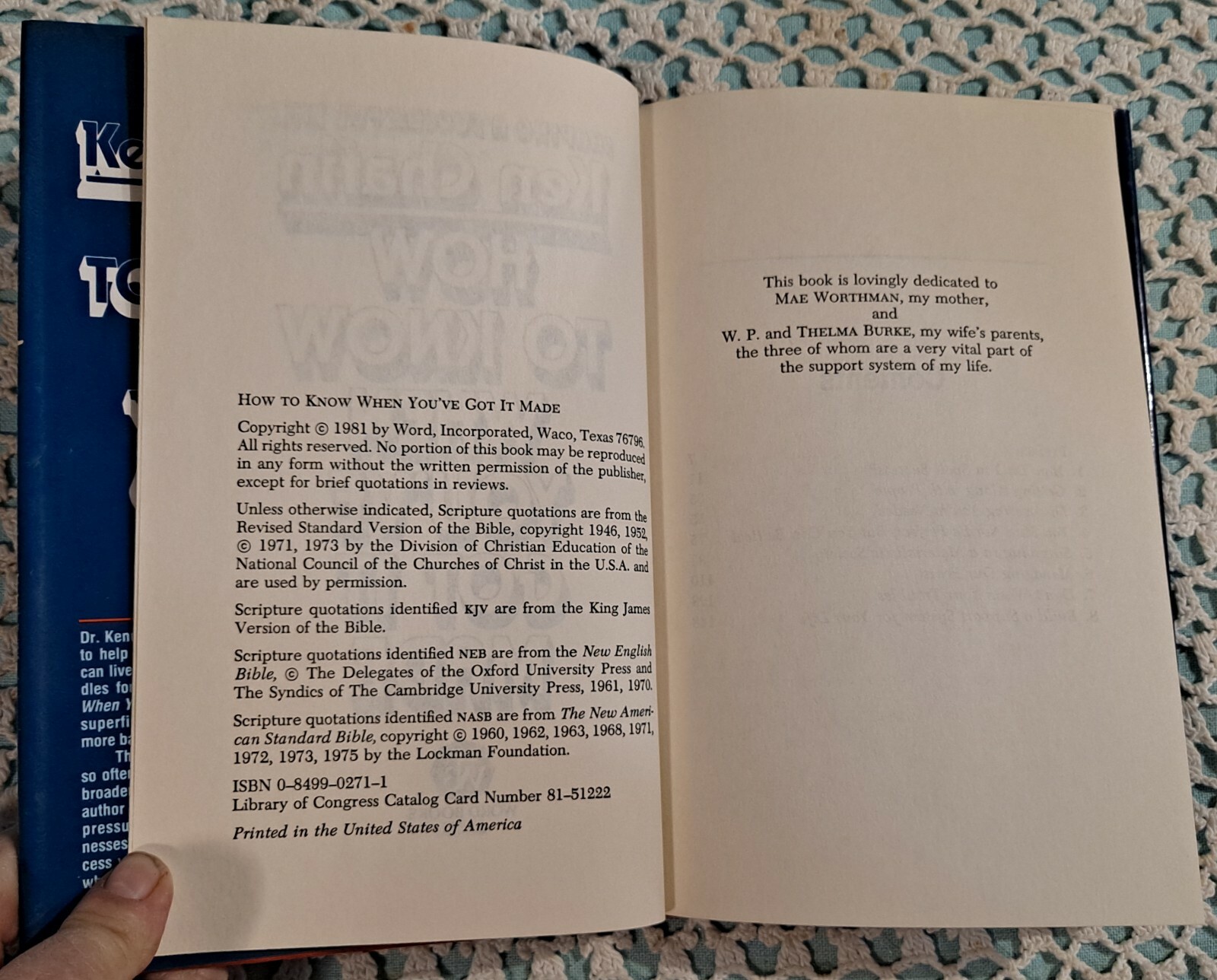 How to Know When You’ve Got It Made by Ken Chafin, 1981, HC w/ DJ, 168 pages