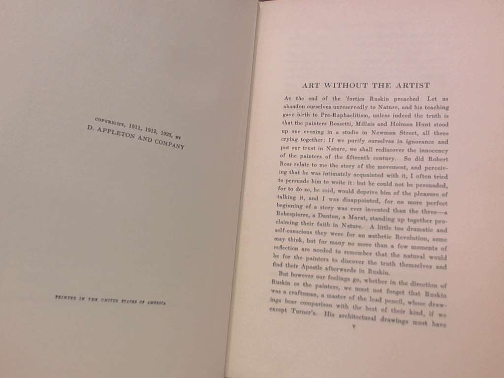 Hail and farewell. Two volume set. 1925 by Moore, George D. Appleton and Company