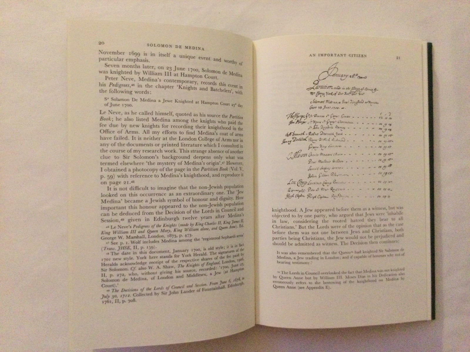 SIR SOLOMON DE MEDINA By Oskar K. Rabinowicz – Hardcover