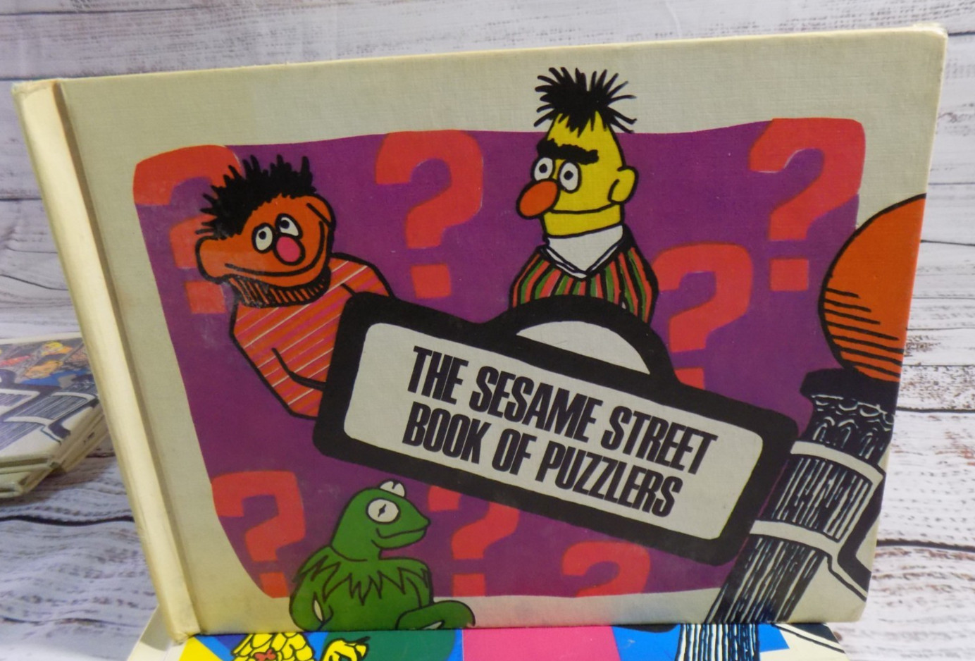 Set Of 5 Vintage Sesame Street Children’s Hard Cover Books Retro 1970s