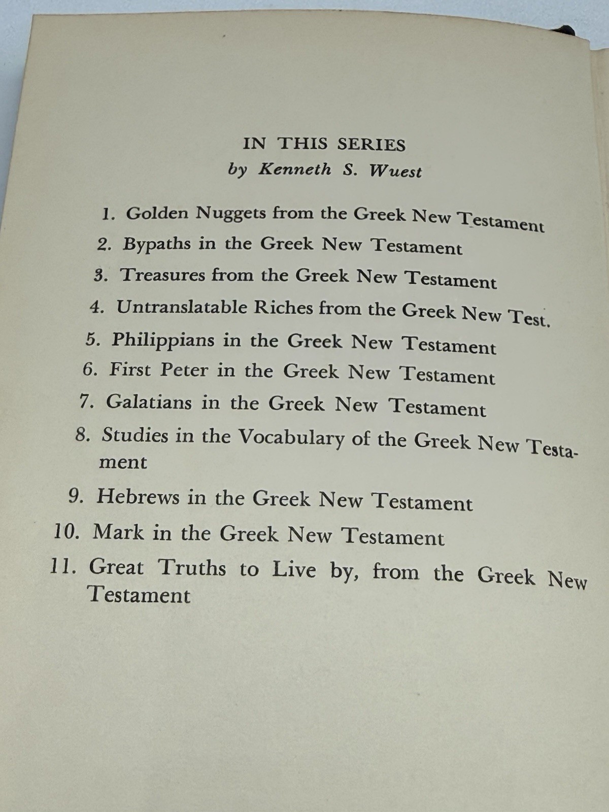 Philippians in the Greek New Testament by Kenneth S Wuest 1951 HC Book Eerdmans