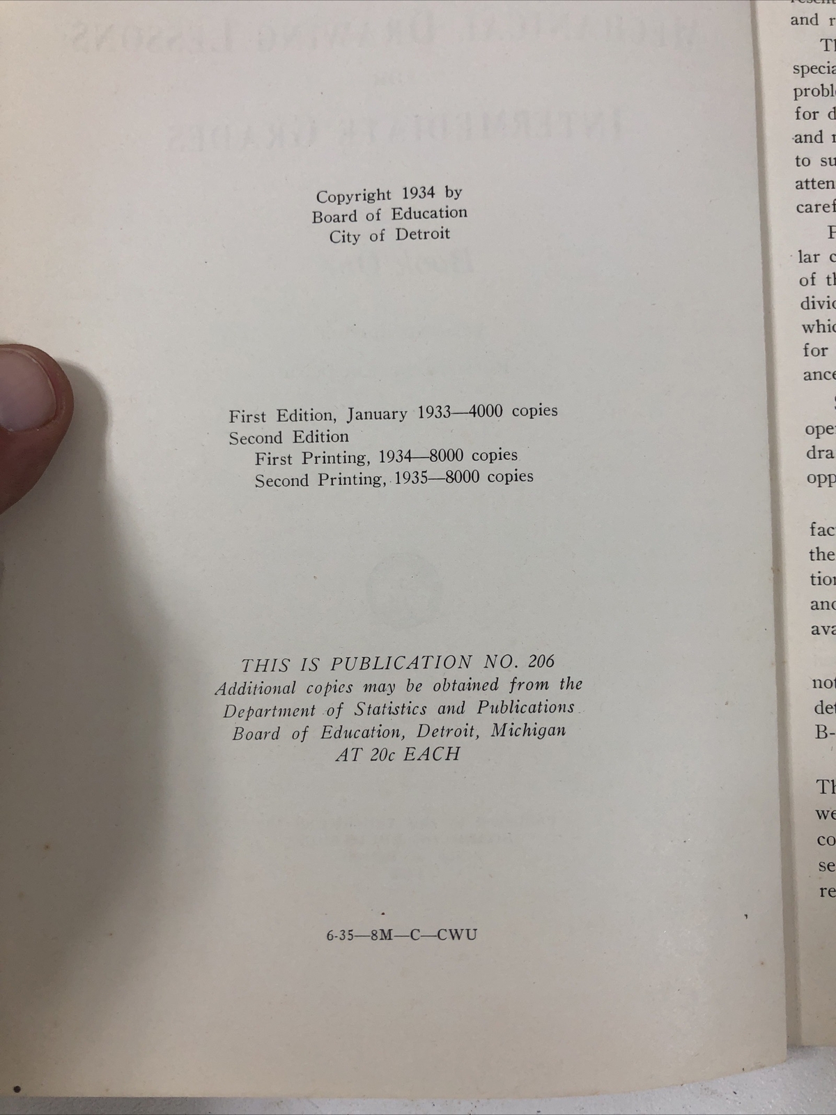 Mechanical Drawing Lessons: Intermediate, Bk 1 – Detroit Schools (PB, 1935)