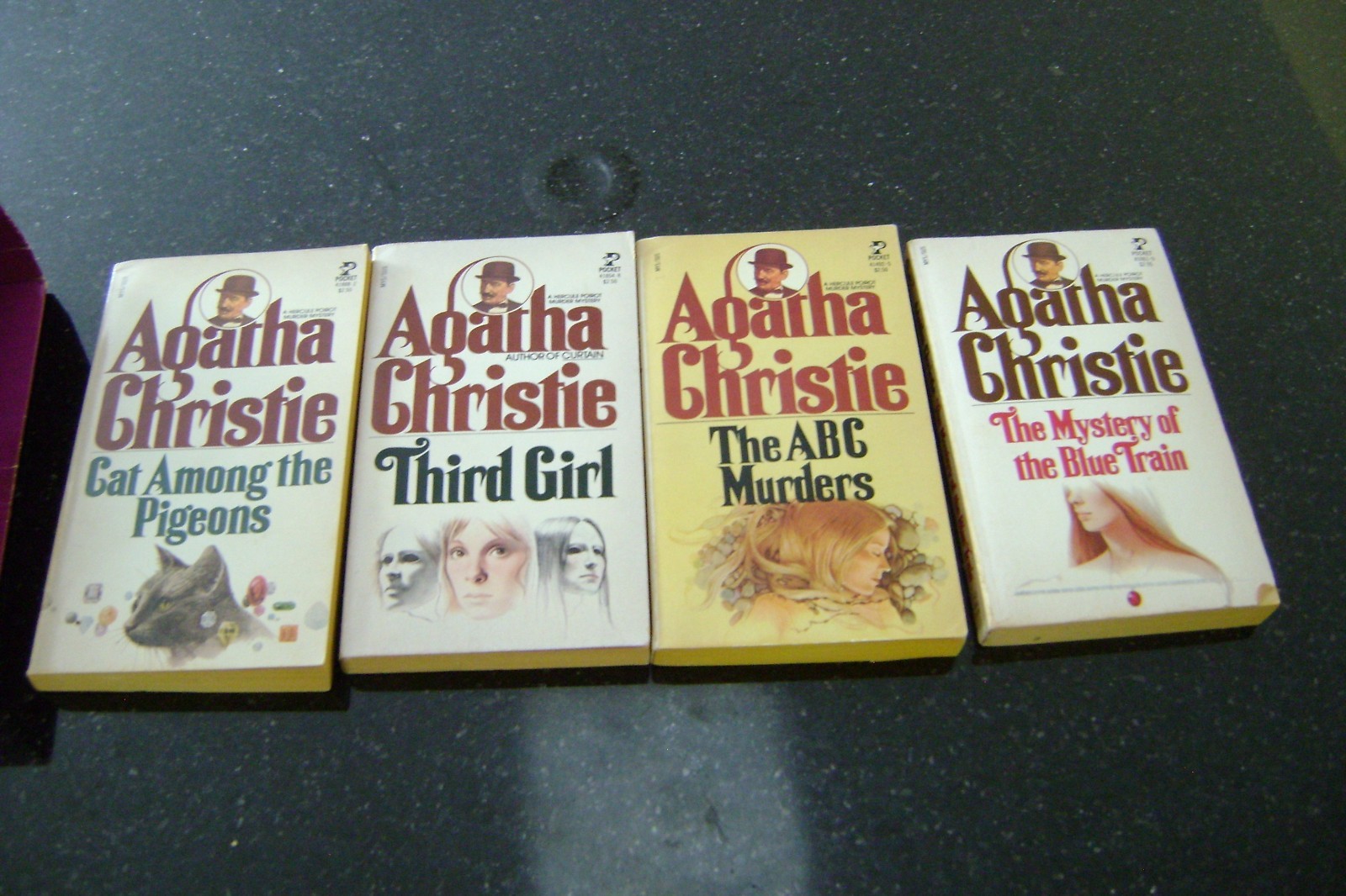 Agatha Christie The Best of Hercule Poirot 4 Books in Slipcase VIntage PB