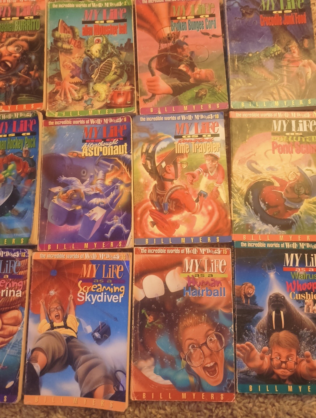 My Life As -Lot of 14 books Incredible Worlds of Wally McDoogle by BILL MYERS
