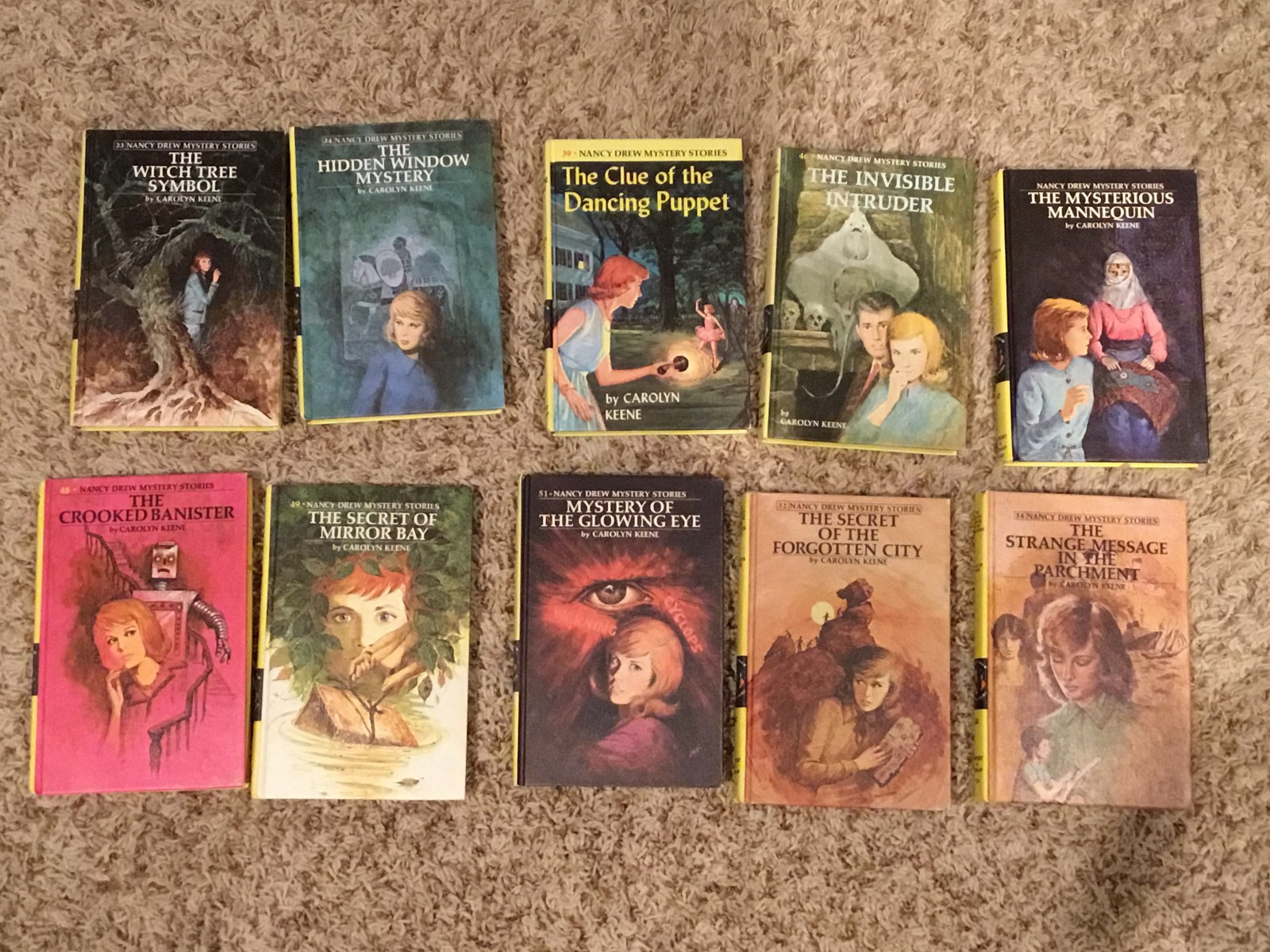 30 Nancy Drew Mystery Stories – All Matte Hardcover Edition Books- 50’s and 60’s