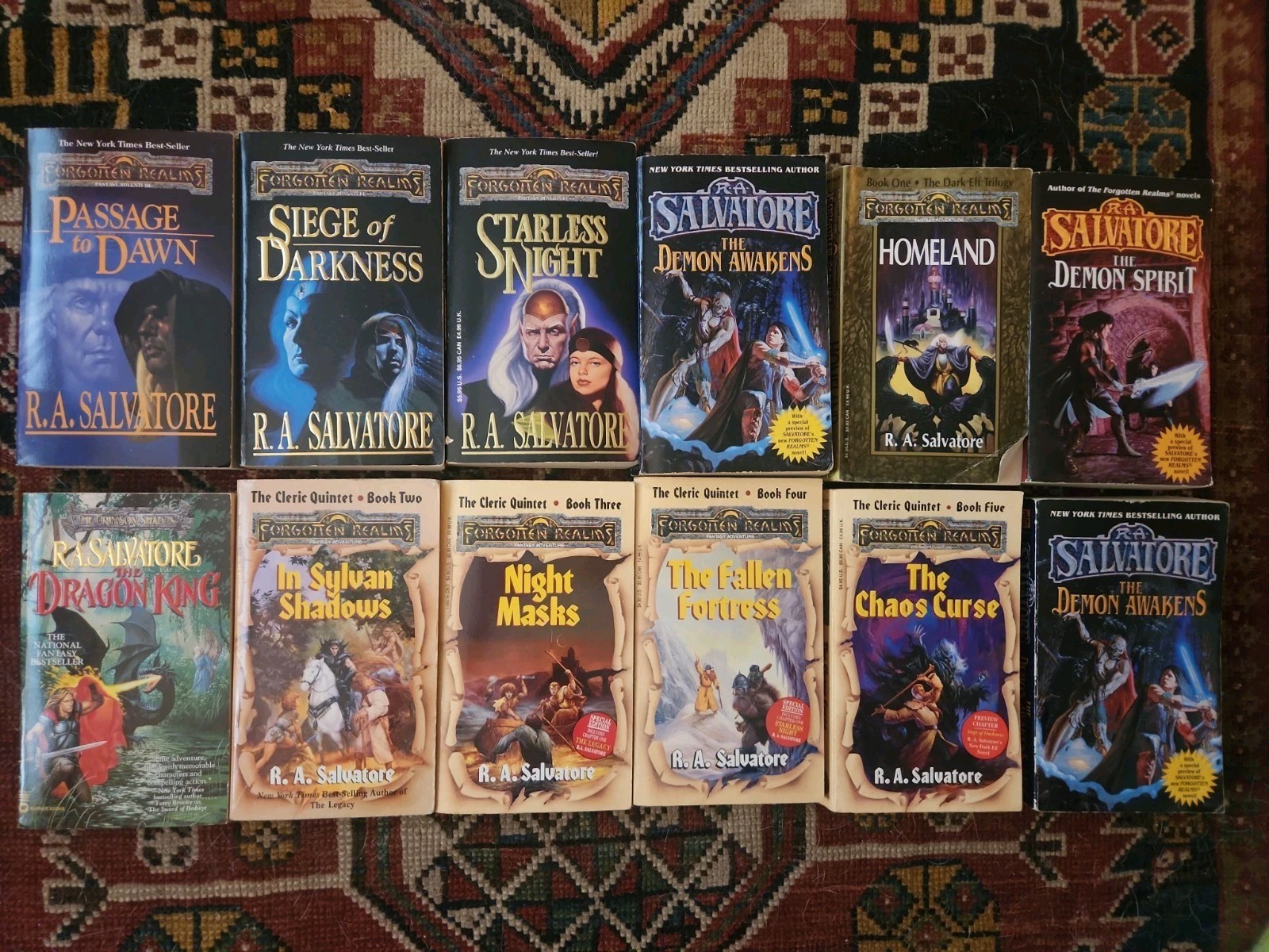 R.A. Salvatore Paperback Book Lot Of 12 Fantasy Fiction
