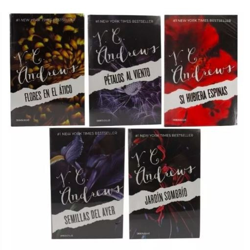 Pack Flores En El Atico Saga 5 Books Spanish Español V.C. Andrews Dollanganger