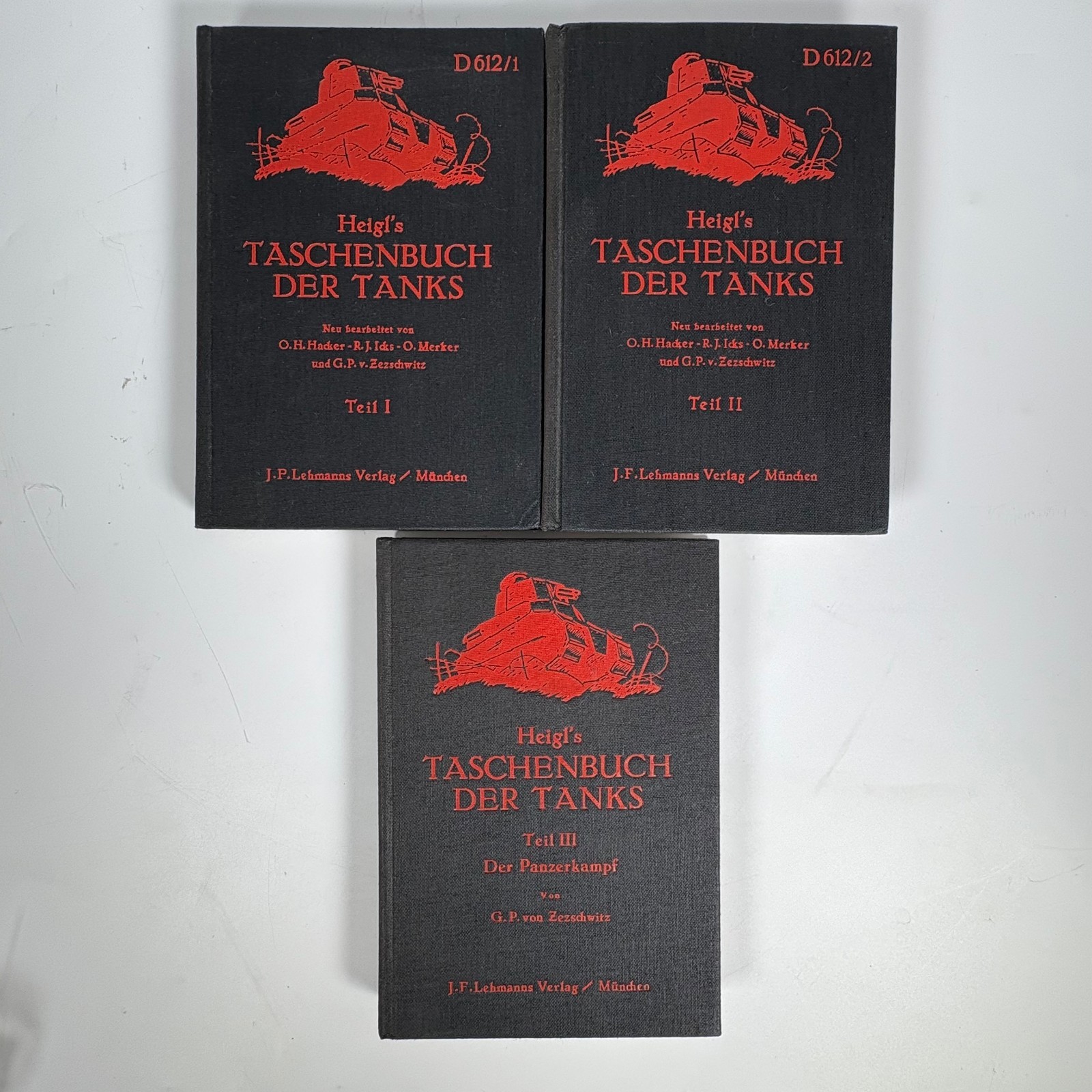 Heigls Taschenbuch Der Tanks 3 Volume Set Rare