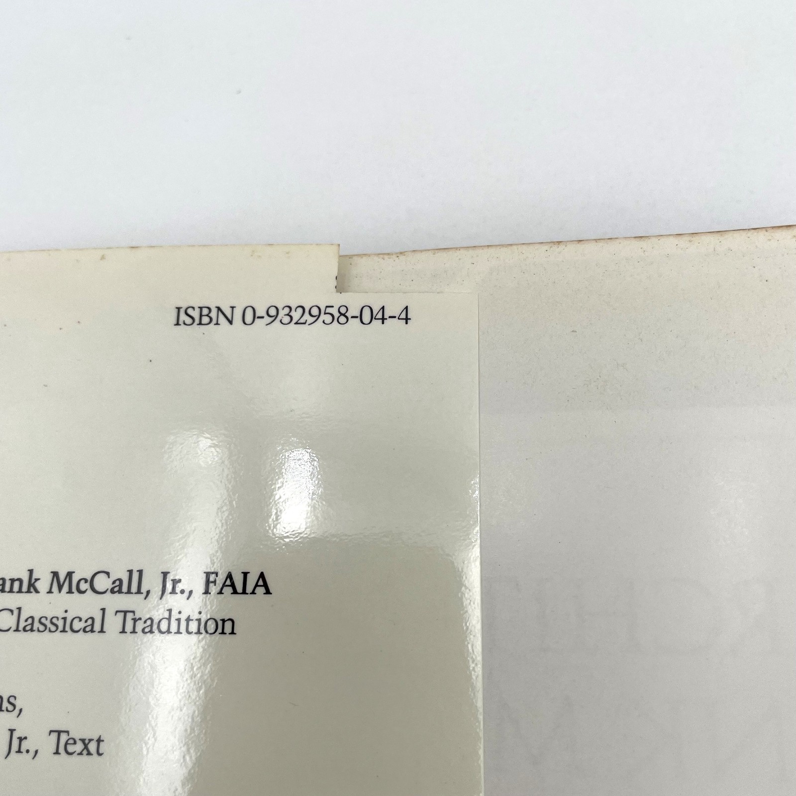 The Architecture of Wm. Frank McCall, Jr. FAIA 1985 HC/DJ Georgia