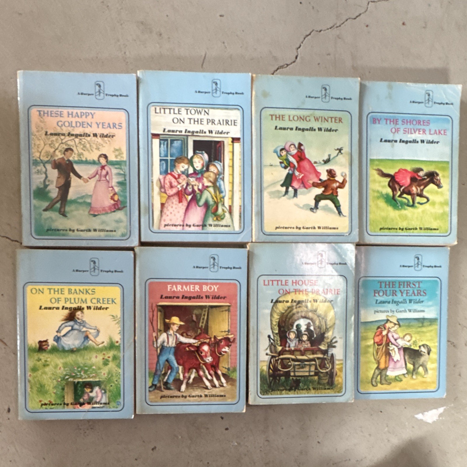 Little House Books Complete 8-Book Paperback Set Harper, Illustrated G. Williams