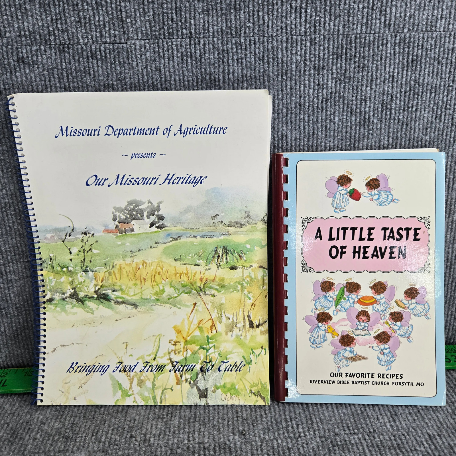A Little Taste of Heaven Recipe Book and Our Missouri Heritage Cookbook Lot