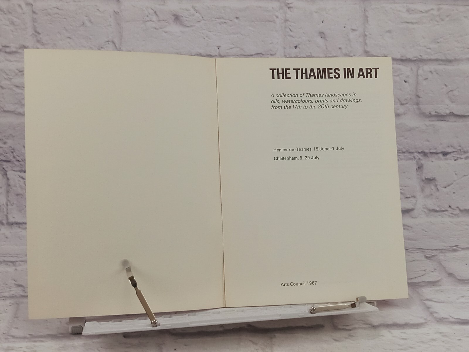 The Thames in Art 1967 Arts Council Collection of Thames in oils, prints drawing