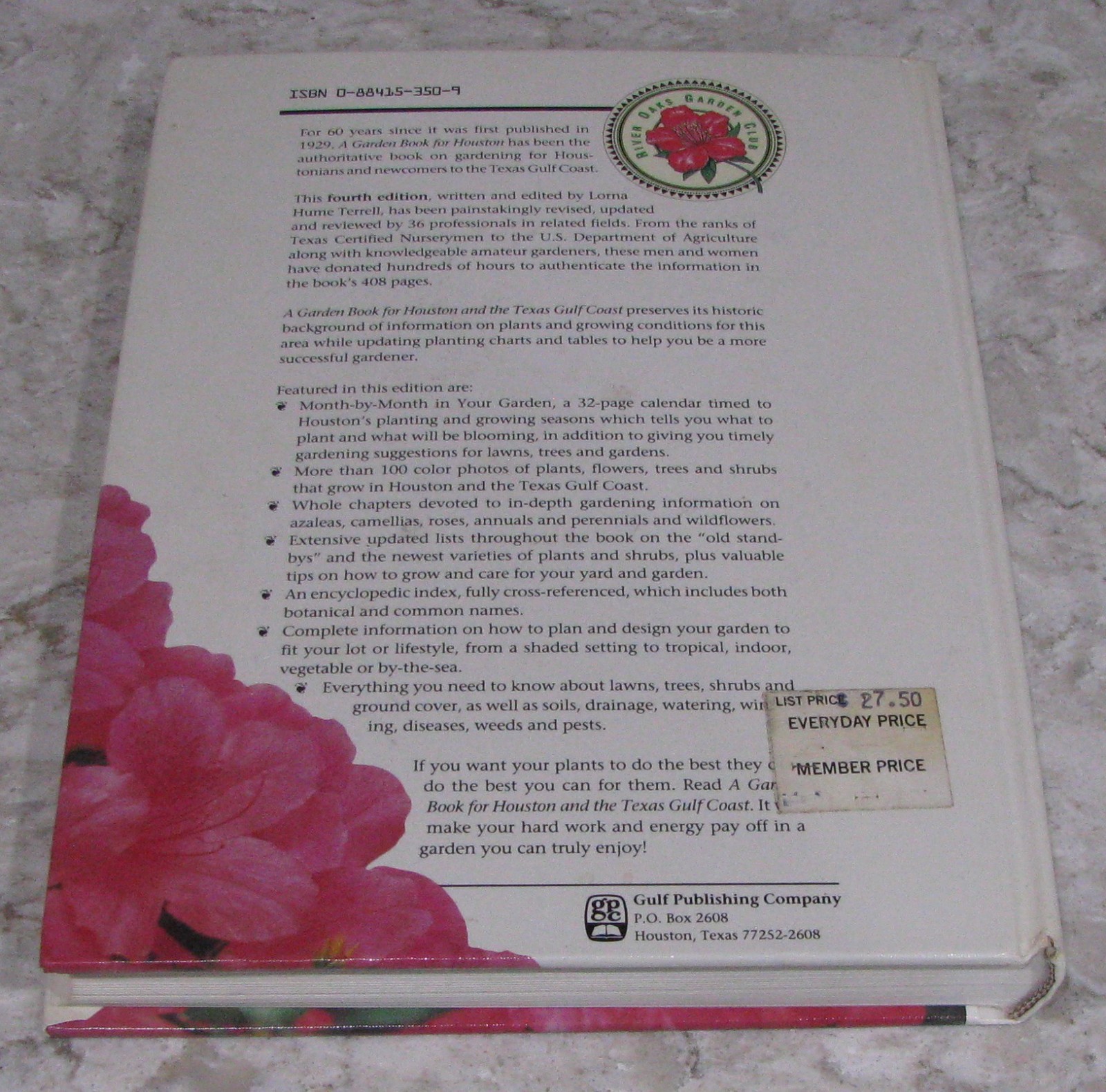 A Garden Book For Houston and the Texas Gulf Coast, 4th Ed, Terrell
