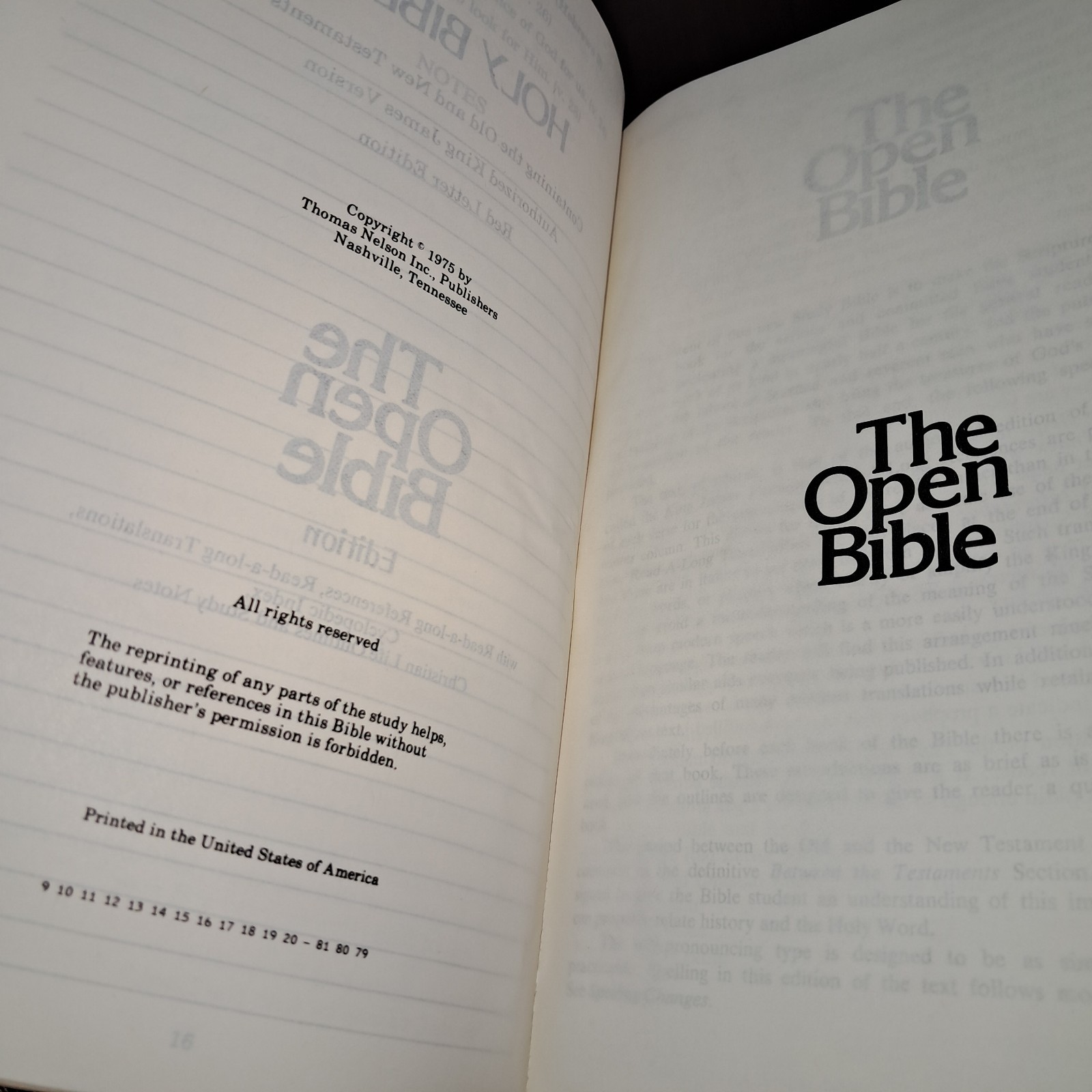 OPEN BIBLE PROPHECY EDITION HOLY BIBLE KJV GENUINE LEATHER GODS NEWS BEHIND NEWS