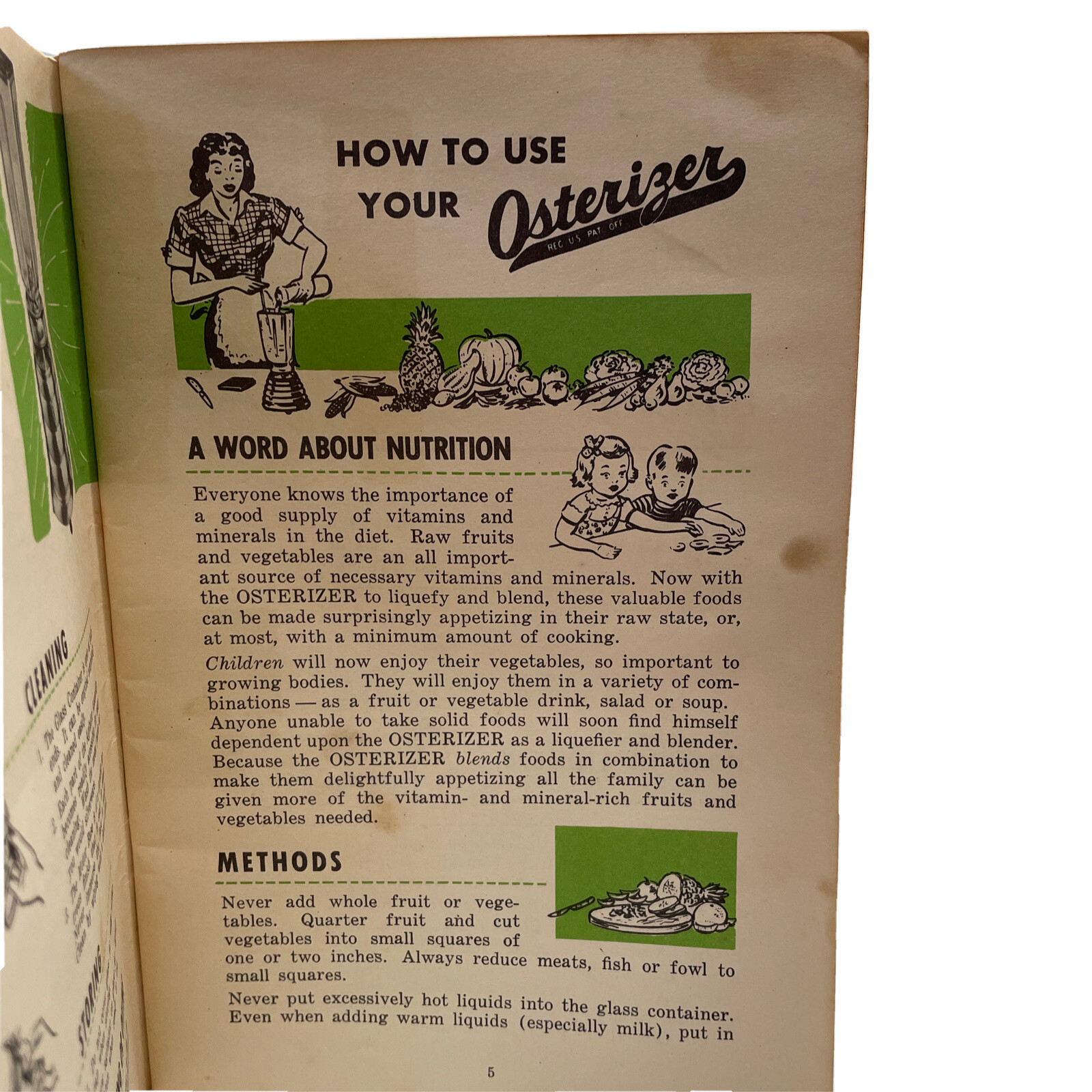 Delightful Osterizer Recipes 1949 Paperback 64 Pages Instructions and Recipes