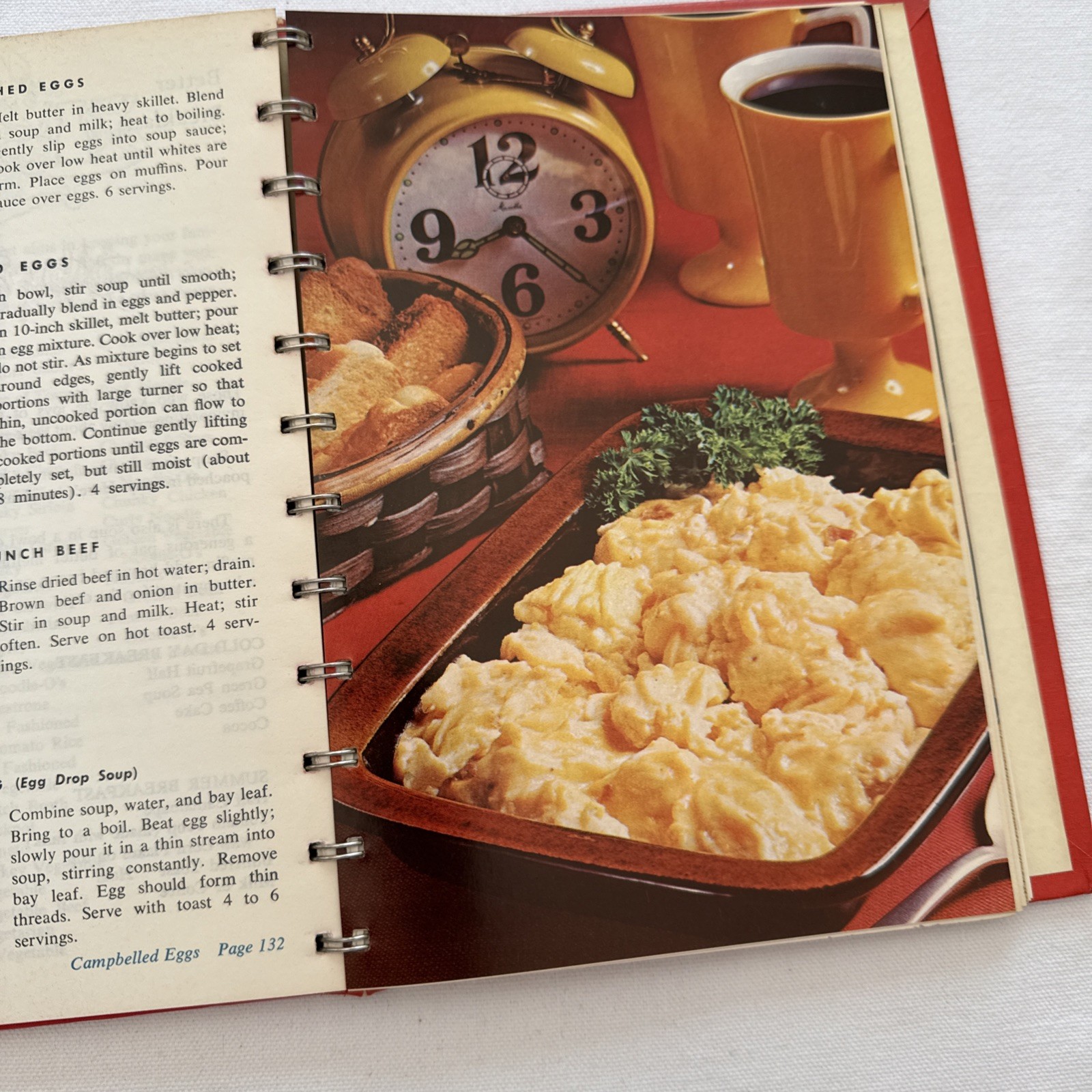 Vintage 1972 A Campbell Cookbook Cooking With Soup Spiral Bound Hardcover