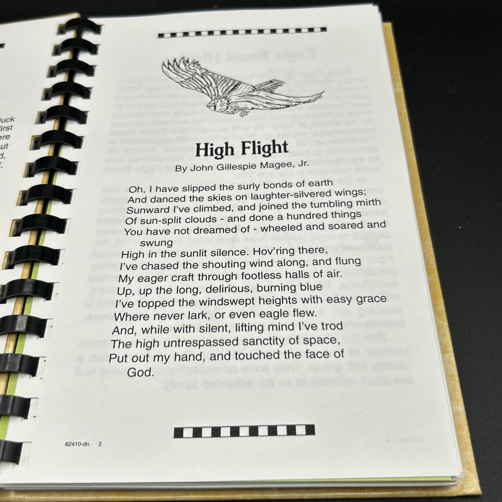 Flying Eagles Plane Cooking Cookbook 2005 Eagle Roost Air Park With Gift Letter
