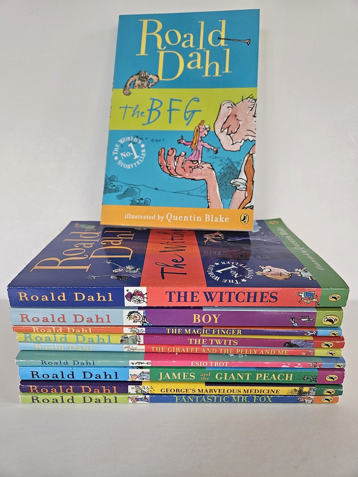 Roald Dahl LOT 10 Books Twits Charlie Witches Boy BFG Mr Fox Magic Finger EXC
