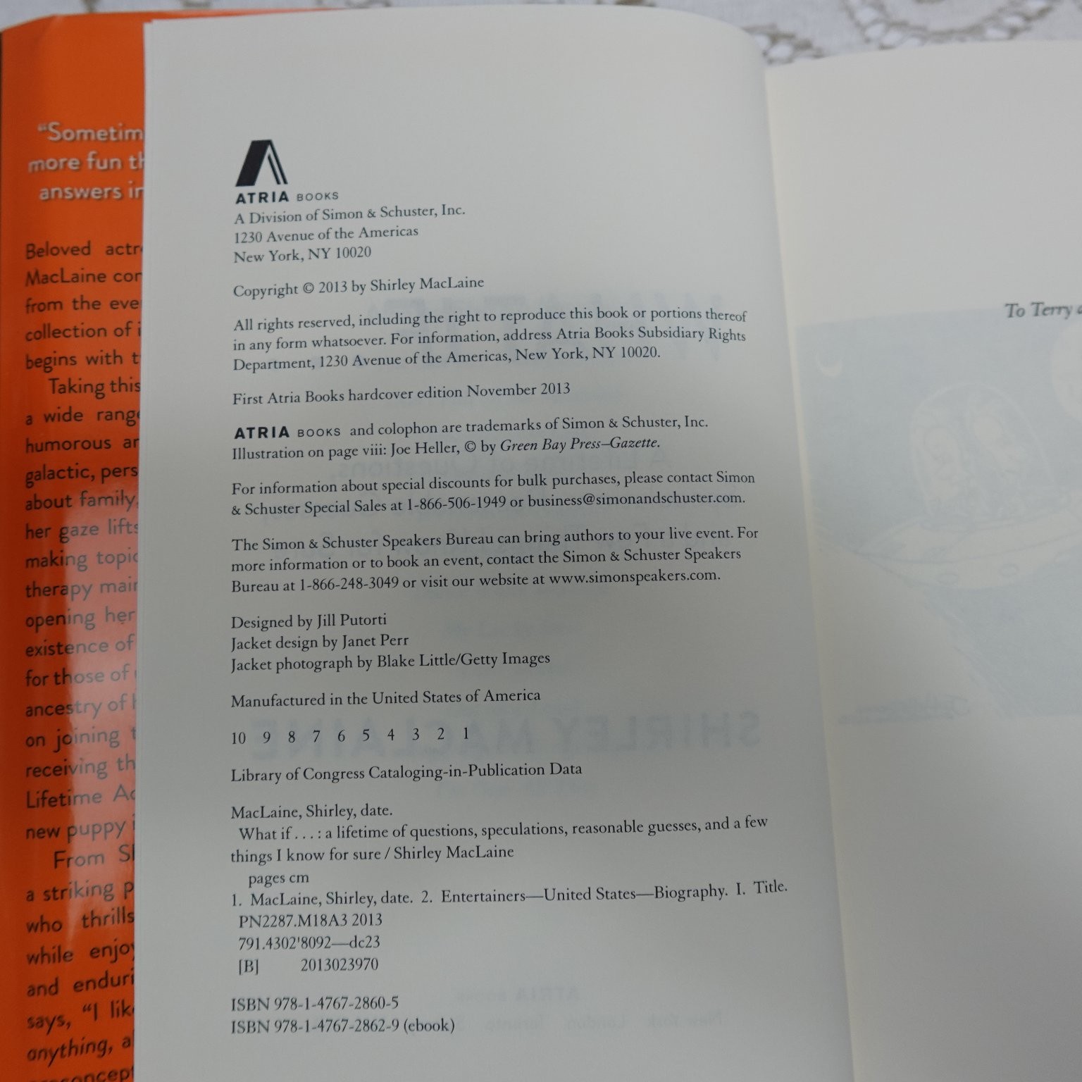 What If… Shirley MacLaine 2013 First Edition Memoir Biography Atria Books