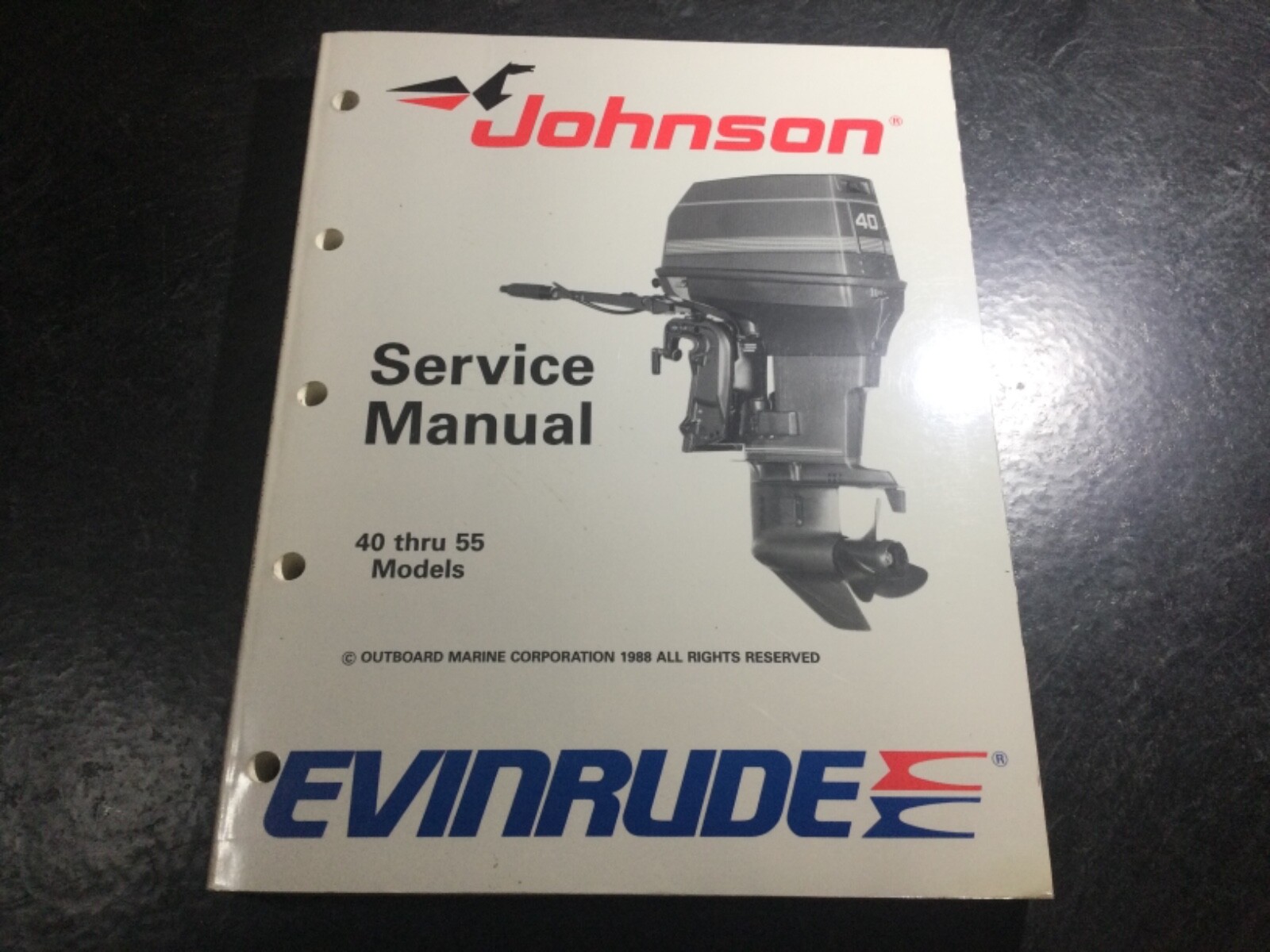 1989 Johnson Evinrude 40-55 HP Outboards OEM Service Manual CE 25 40 48 50 55 HP