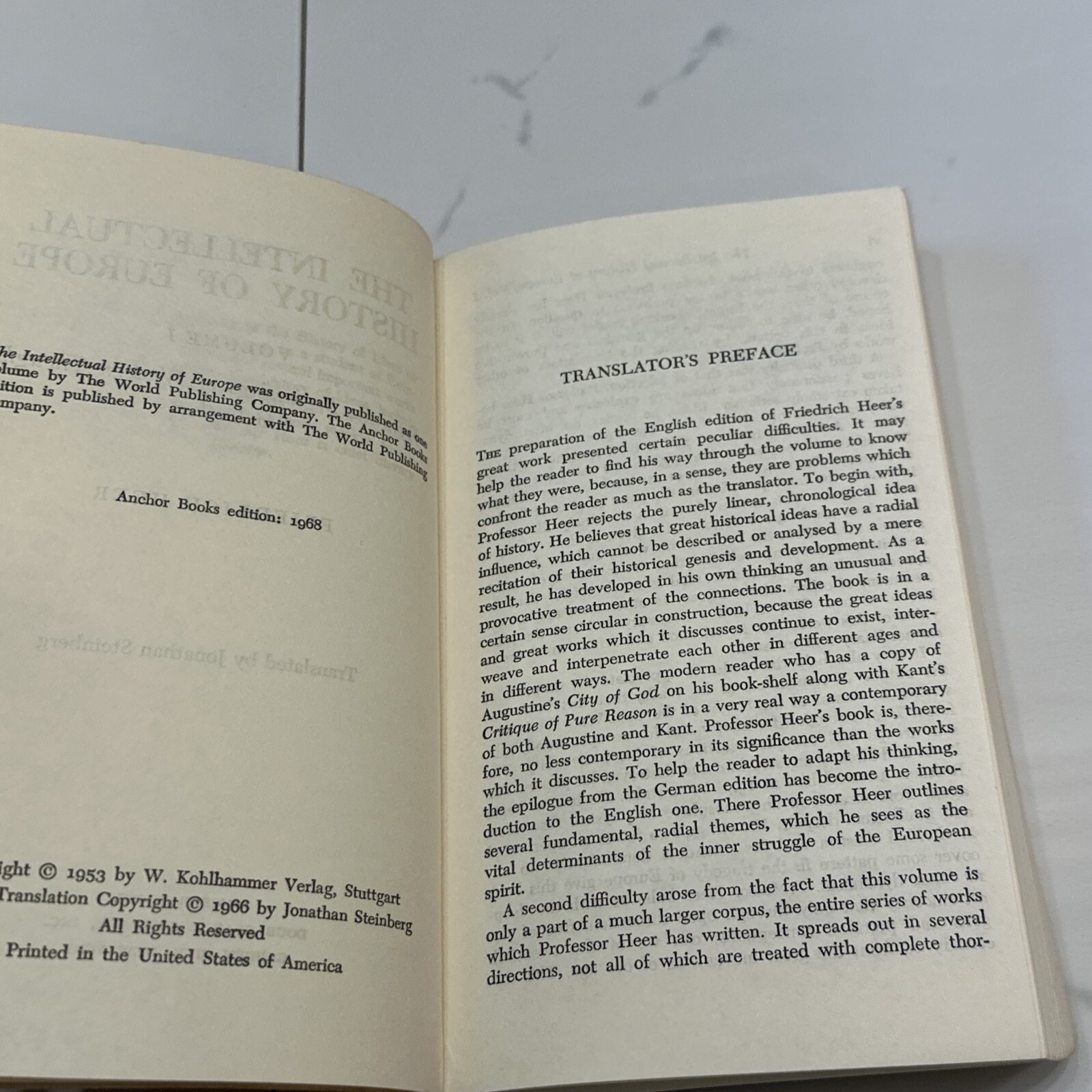 The Intellectual History of Europe Volume I & II Beginnings Of Western Thought
