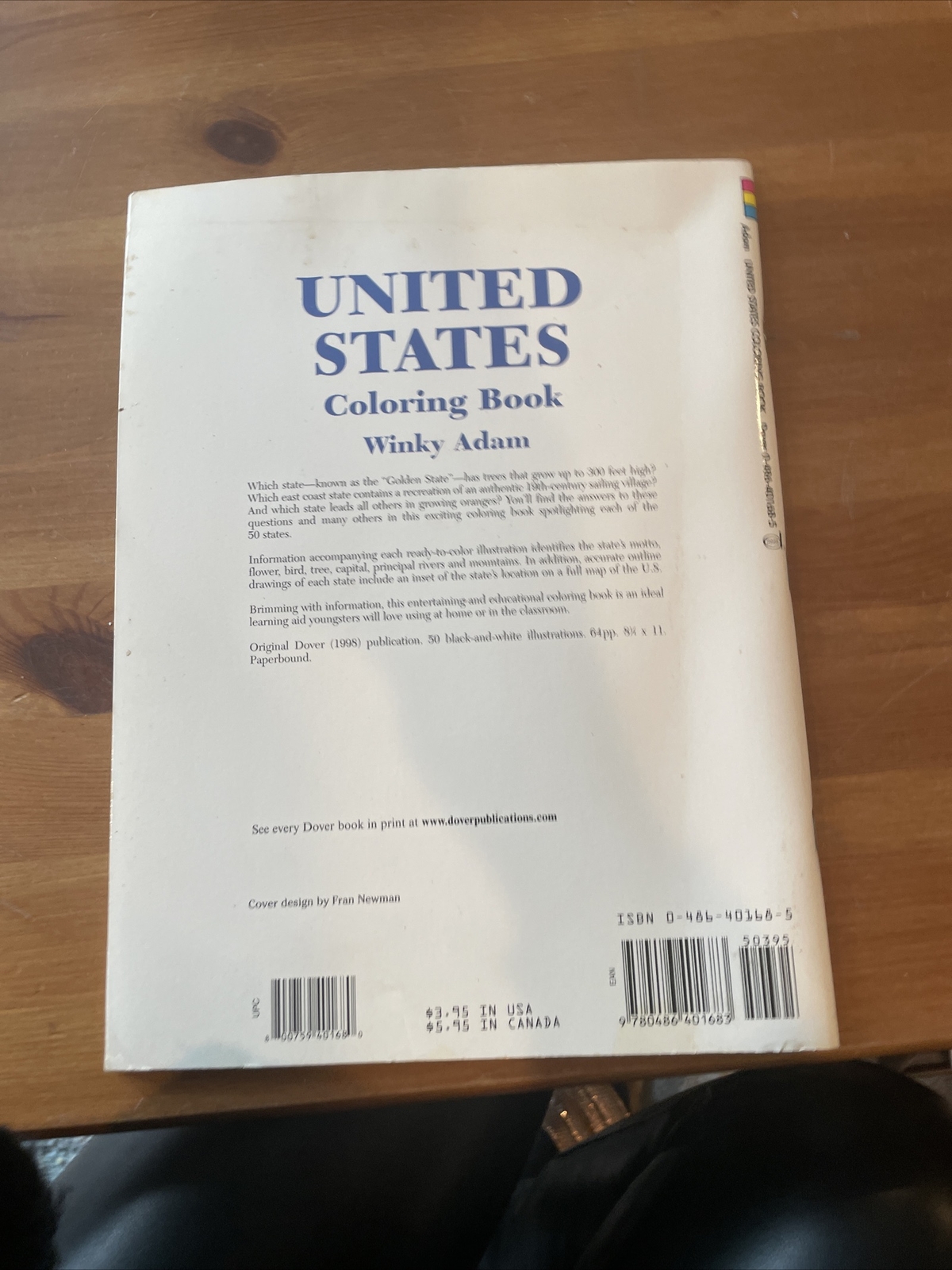 Dover American History Coloring Bks.: United States Coloring Book by Winky Adam
