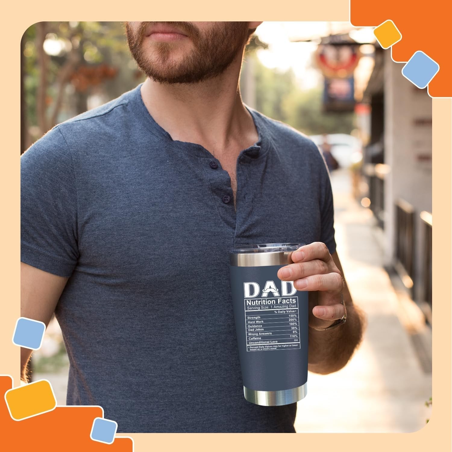 Durable Insulated Tumbler for Cool Dads – 20 oz Gifts for Birthdays and More
