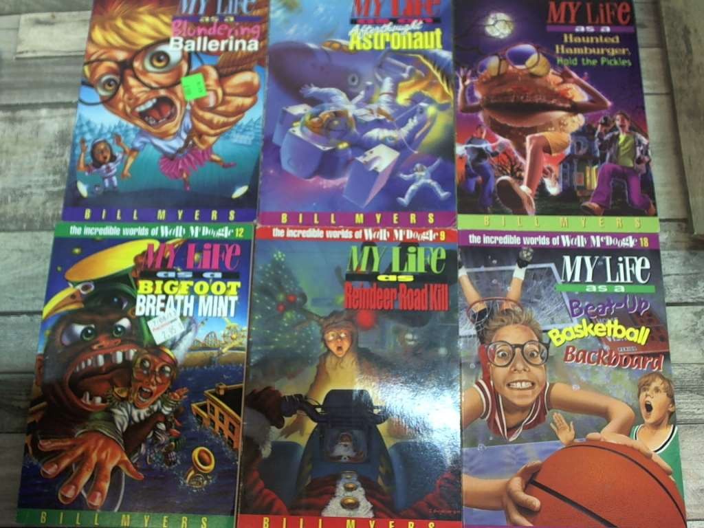 7 Bill Myers Worlds of Wally McDoogle and 2 Bloodhounds books series. No slipcas