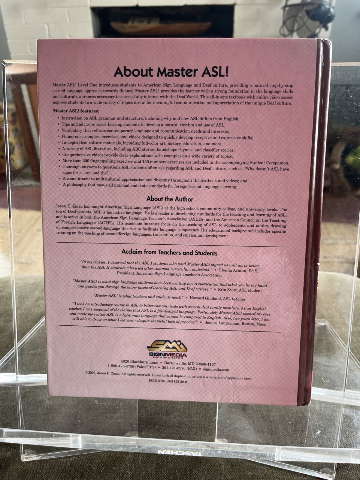 Master ASL – Level One By Jason Zinza HARD COVER
