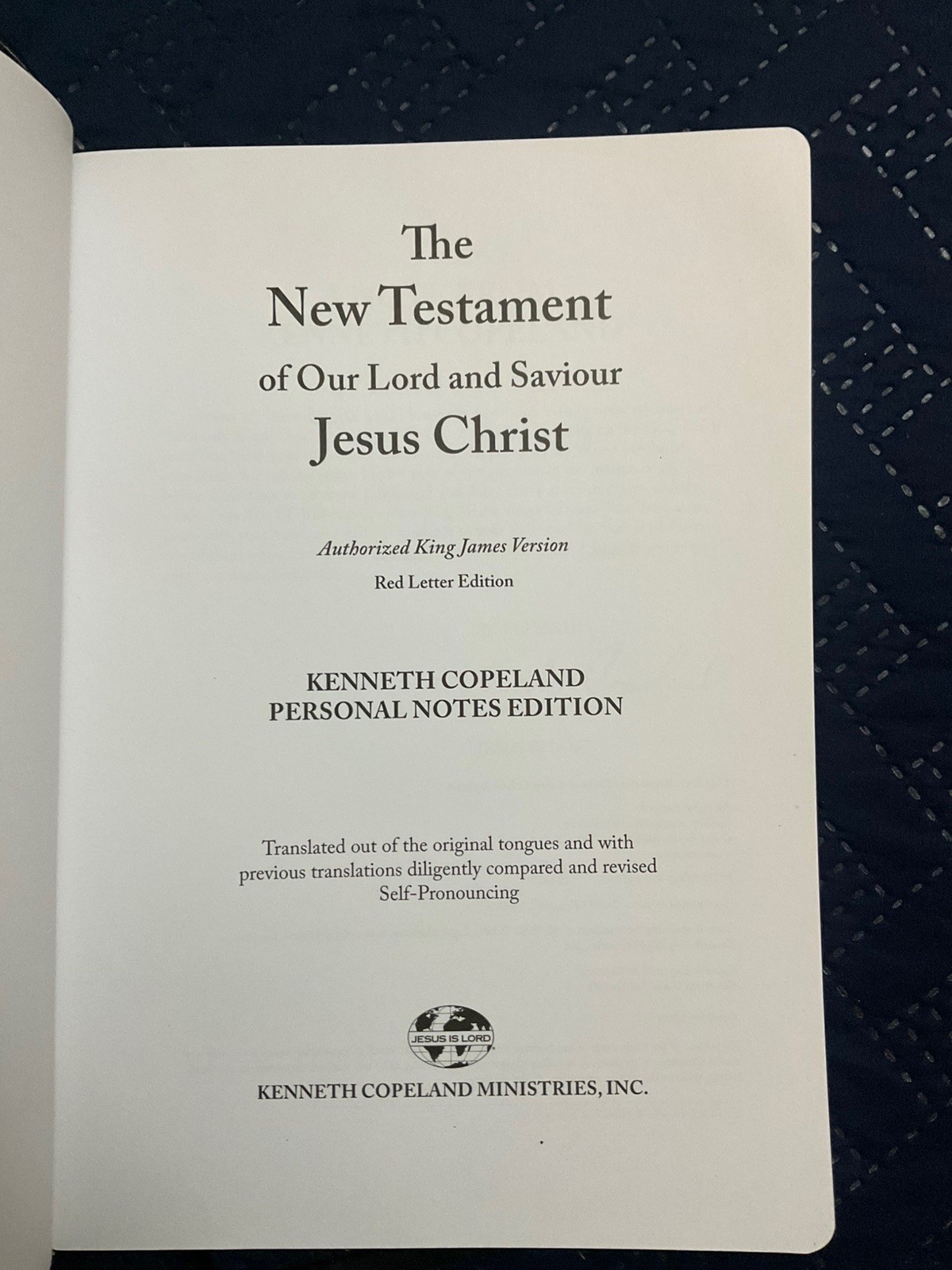 Kenneth Copeland Personal Notes Edition New Testament-KJV