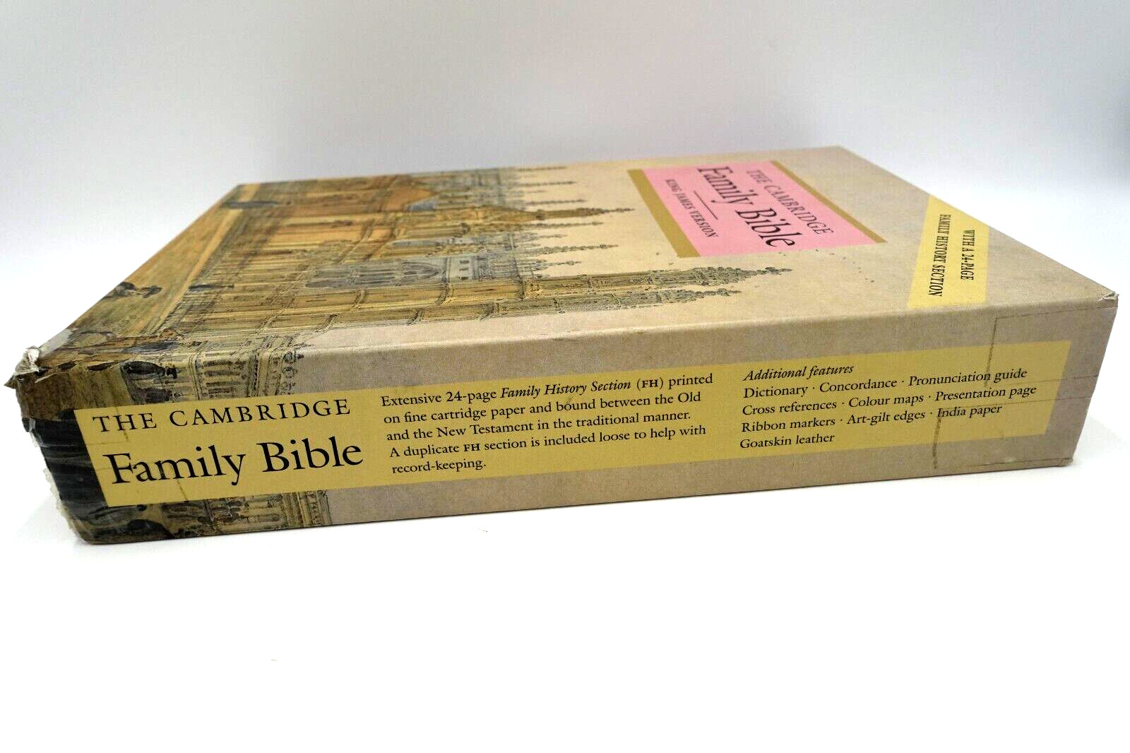 RARE The Cambridge Family Bible Hardcover w/ Box *HAS FLAWS READ DESCRIPTION*