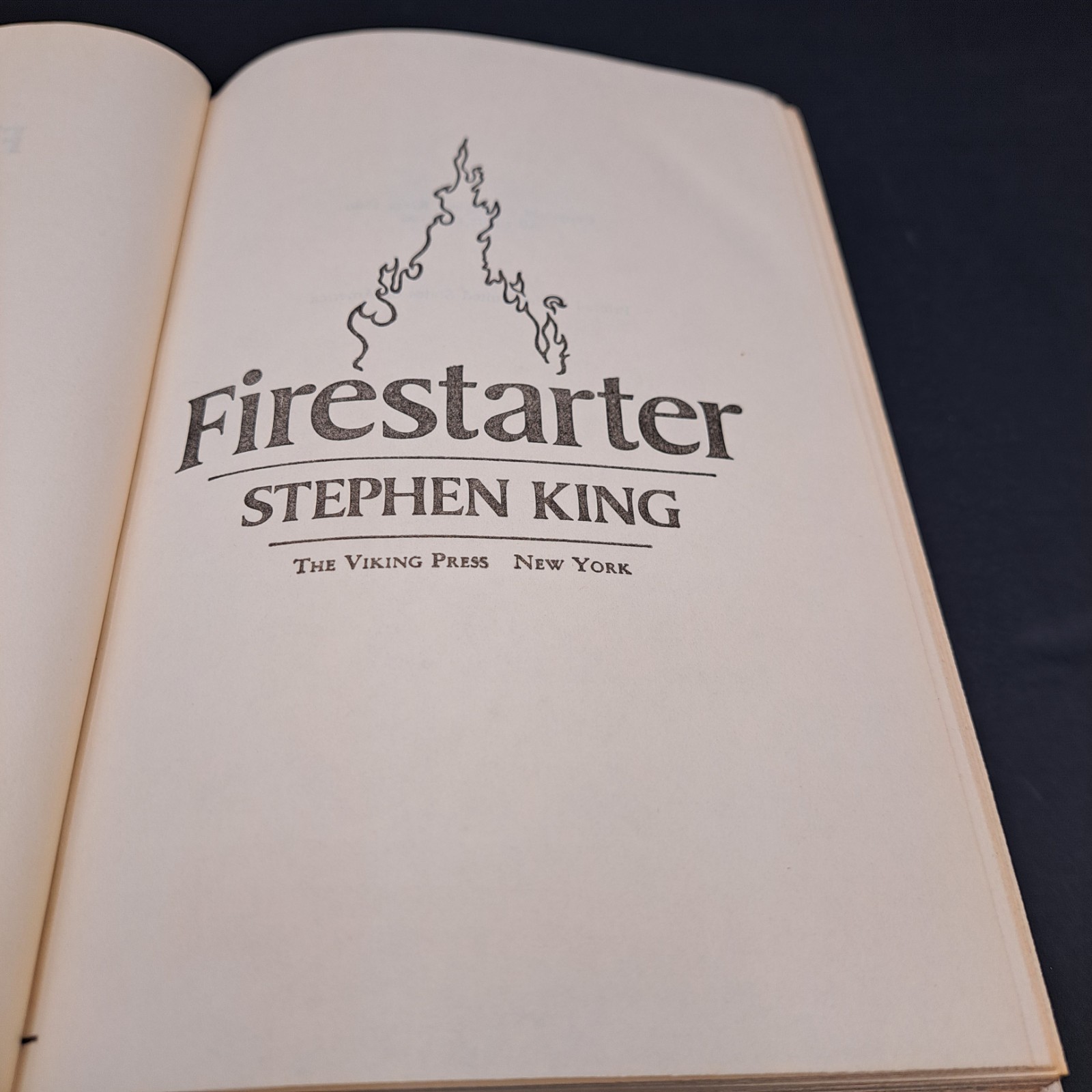 Vintage Stephen King FIRESTARTER Book Club 1st Edition 1980 Hardback Dust jacket