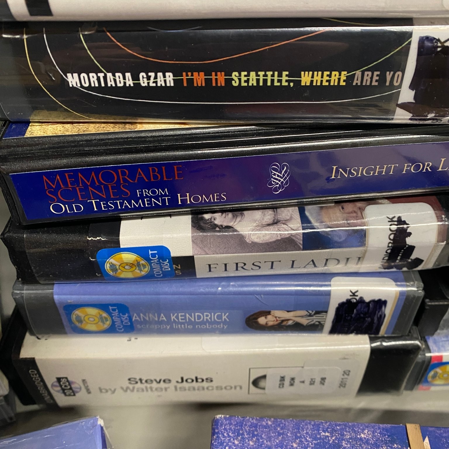 Lot of 45 + Audiobooks on CD, Ex Library, Fiction, Mixed Authors