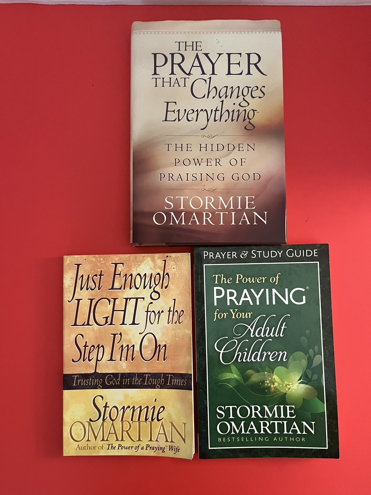 Lot 3 stormie omartian books The Prayer That Changes Ev Just Enough Light Adult