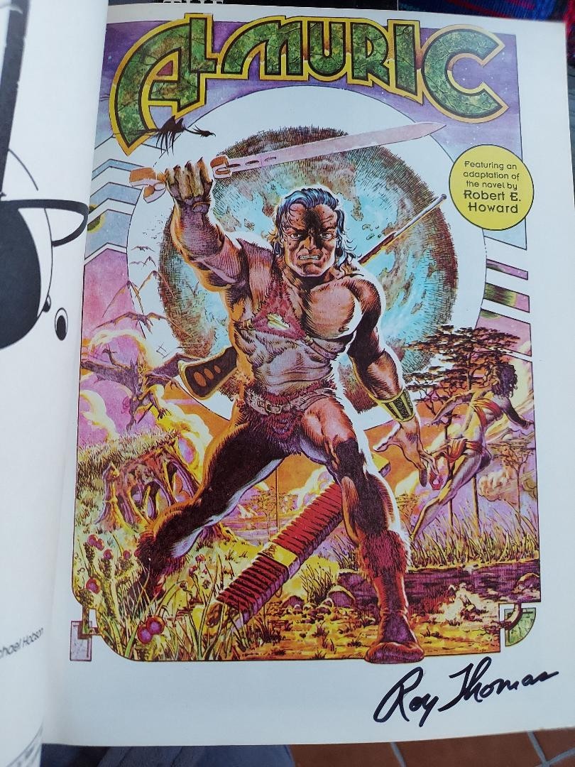 Robert E. Howards’s ALMURIC signed by Roy Thomas