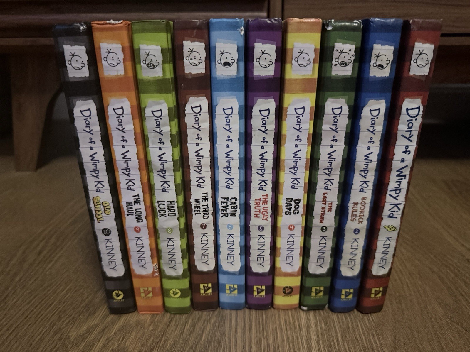 Lot of 10 Hardcover Diary of A Wimpy Kid Books – Books 1 through 10