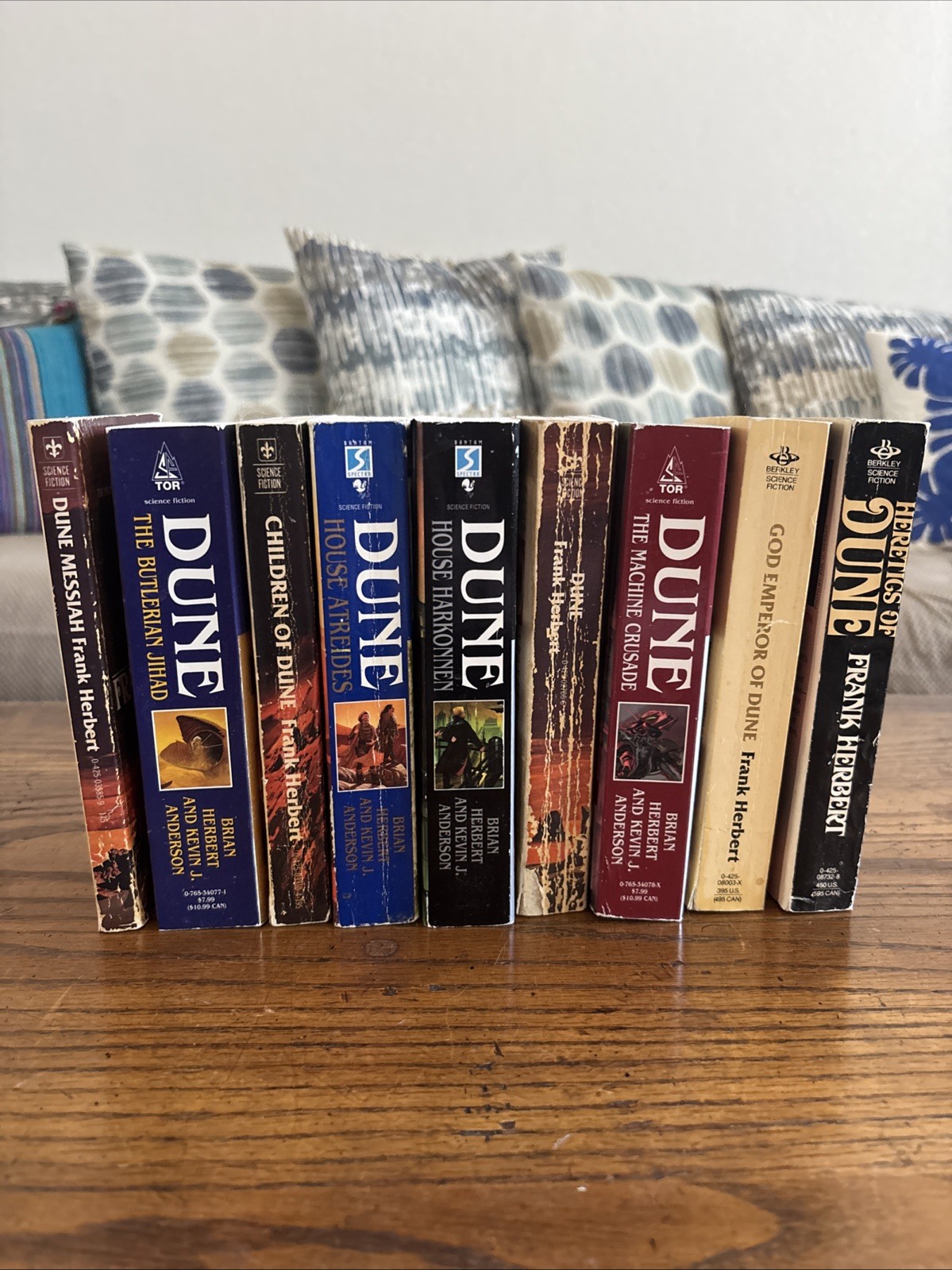 Lot of 9 Vintage Paper Back Dune Books 1st Edition Read Description