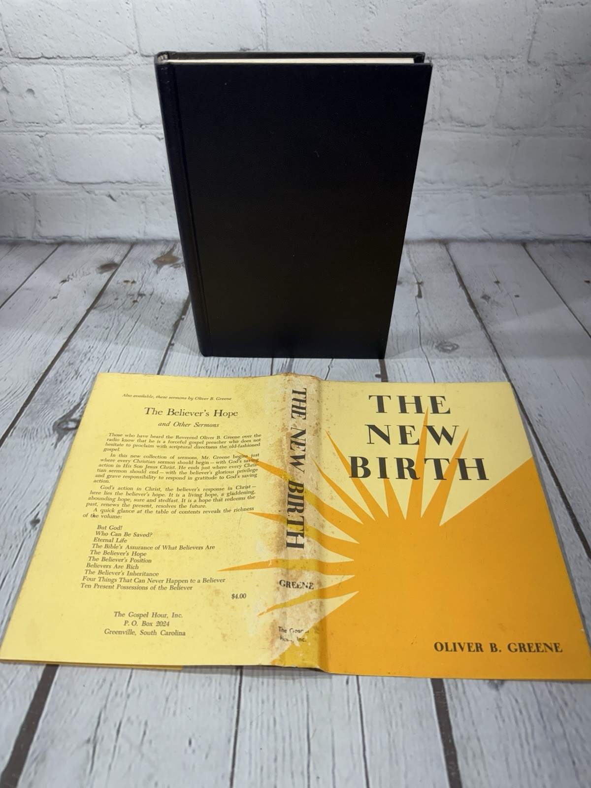 The New Birth by Oliver B. Greene Hardcover DJ 1966 First Printing Gospel Hour