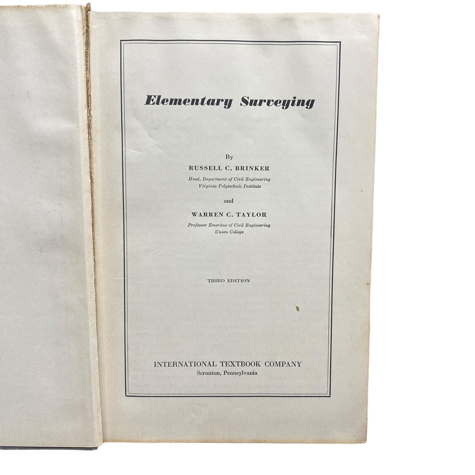 Elementary Surveying by Warren Crosby Taylor and Russell C. Brinker (Hardcover)