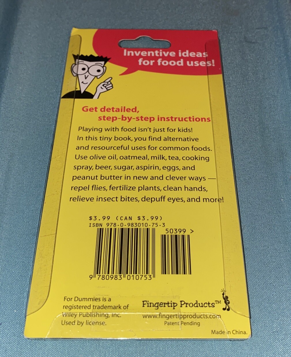 *NEW*Refrigerator Magnet Books*BOOK FOR DUMMIES*Unusual Food Uses*26 Pages*