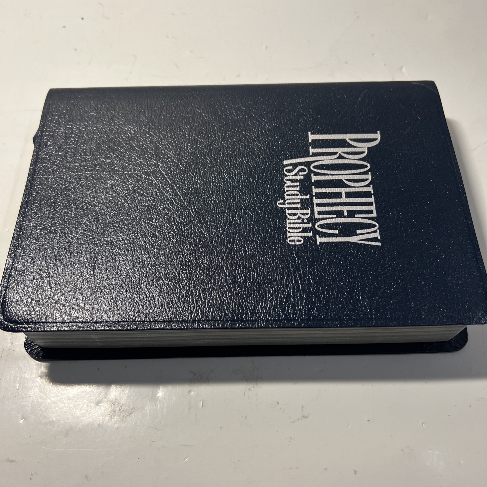 PROPHECY STUDY BIBLE NKJV NELSON 1465B GENUINE BONDED LEATHER JOHN HAGEE VG