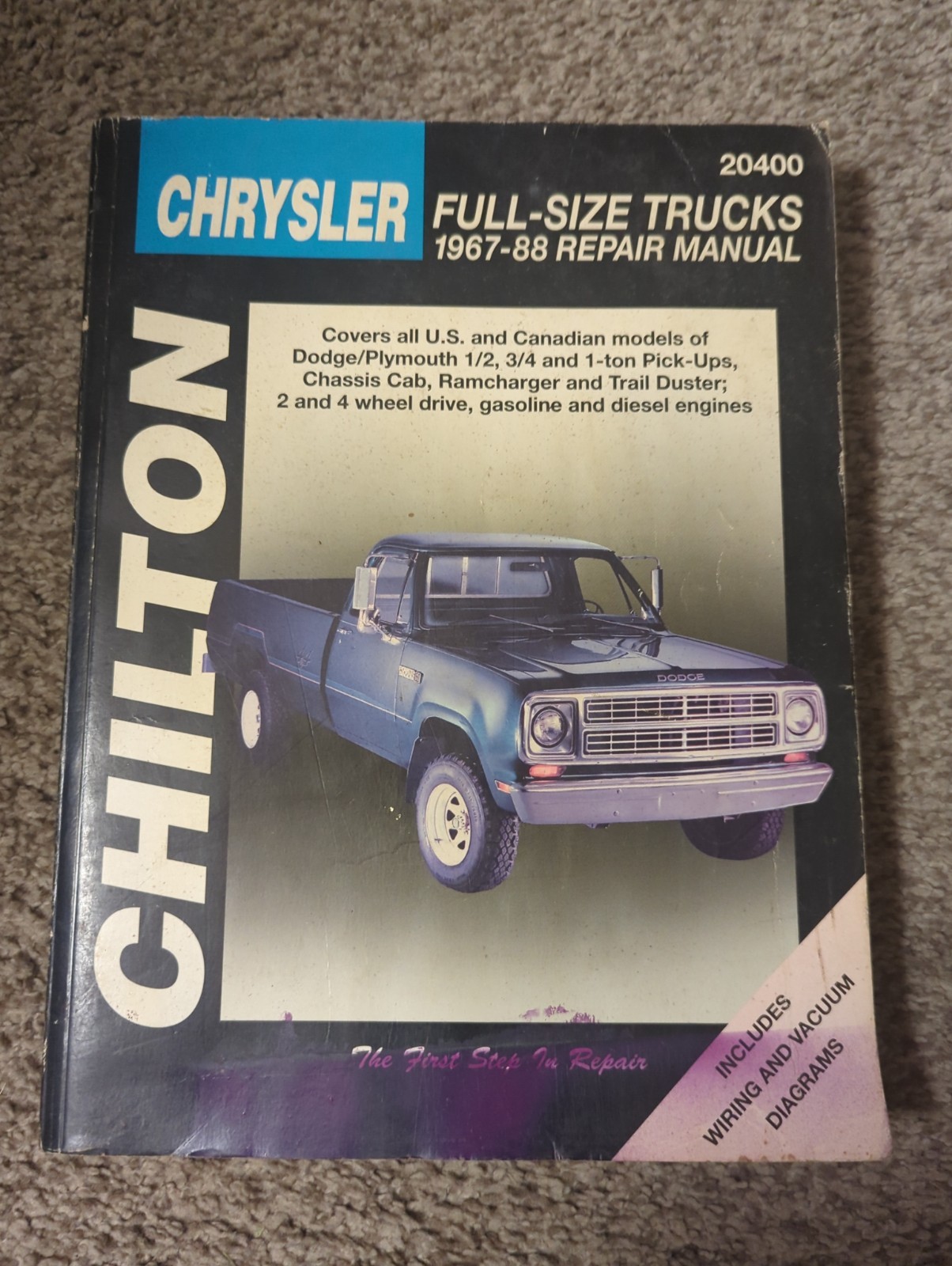 Chilton’s Chrysler Full-Size Trucks 1967-88 Repair Manual