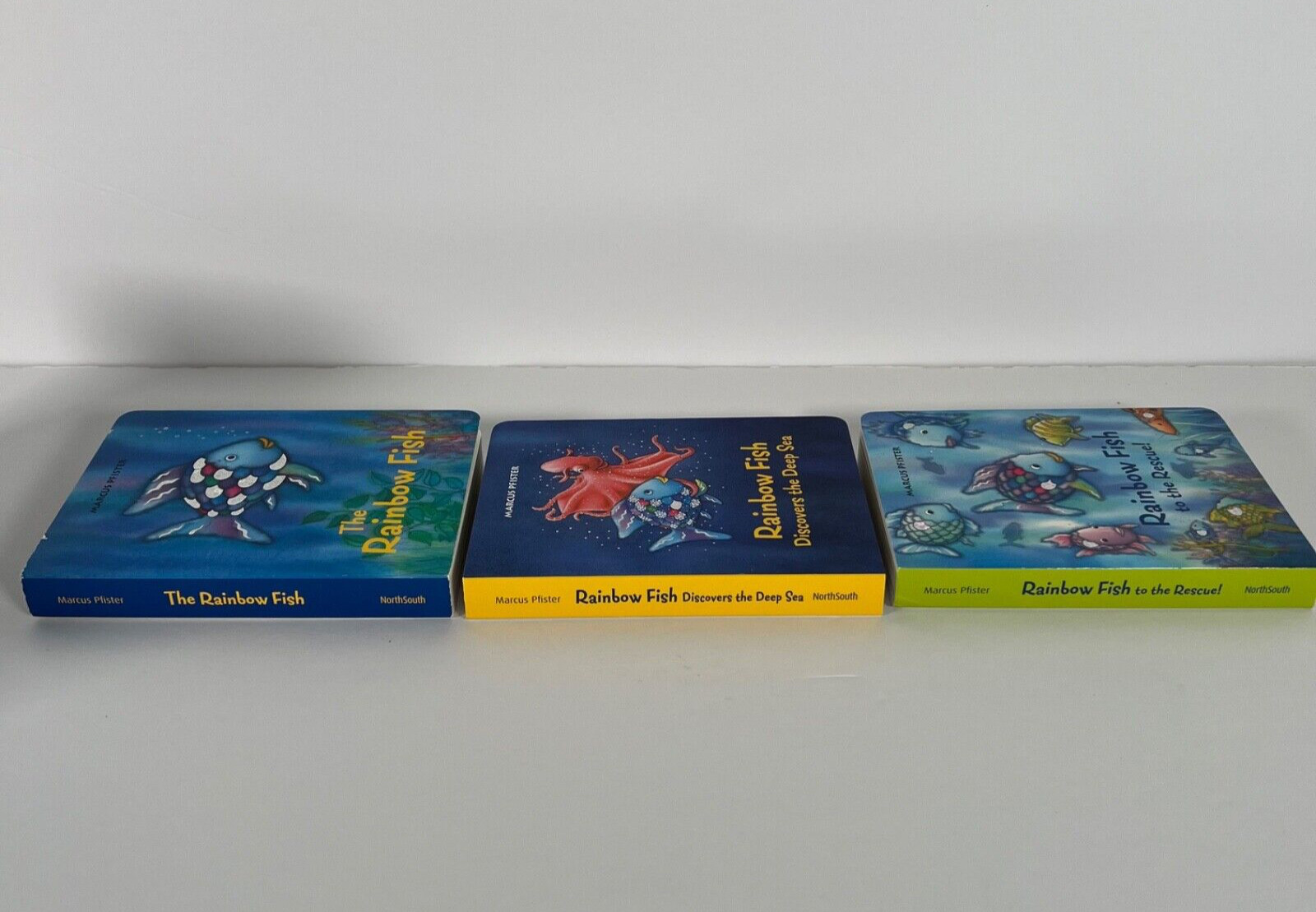 My Rainbow Fish Book Box Marcus Pfister 3 Board Books in “Suitcase” Box w Handle